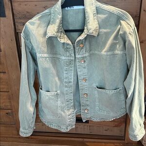 Zara Olive Green Jean Jacket